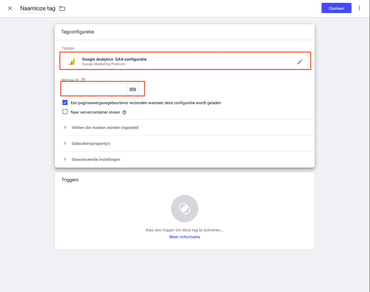 stap 2 en 3 google analystics 4