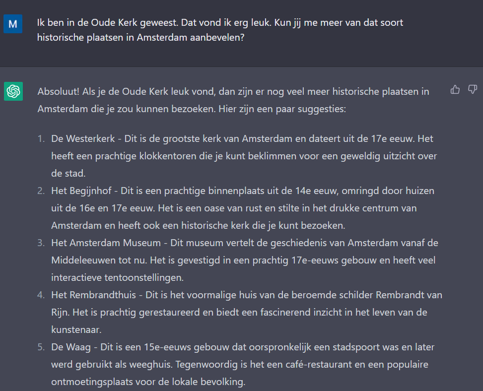 de tekstgenerator chatgpt wordt gevraagd om andere trekpleisters die vergelijkbaar zijn met het vorige antwoord.